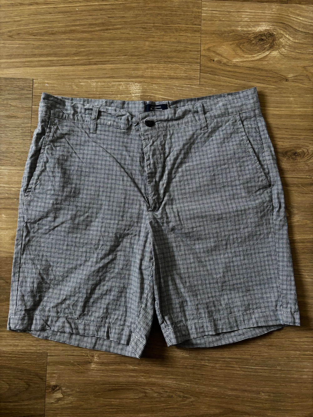 Ben Sherman Men's Gray Check Shorts 34W